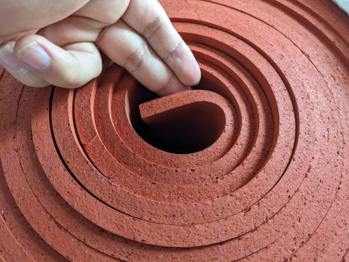 Tấm cao su xốp đỏ silicone dày 5 ly - Hình ảnh 2